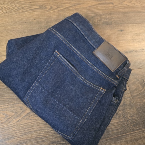 Spoke Denim 12oz Original Build C Jeans 40x27.5 Dark Wash Wide Leg - Picture 8 of 11